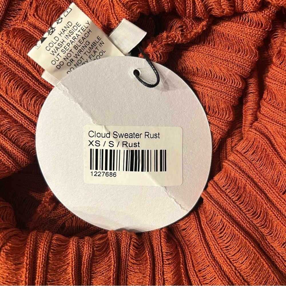 *NWT* Princess Polly Women’s Off the Shoulder Cloud Sweater in Rust, Size XS/S - Picture 14 of 14